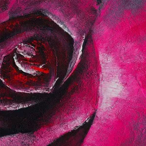 Pintura floral, rosa evanescente 100 x 100 cm