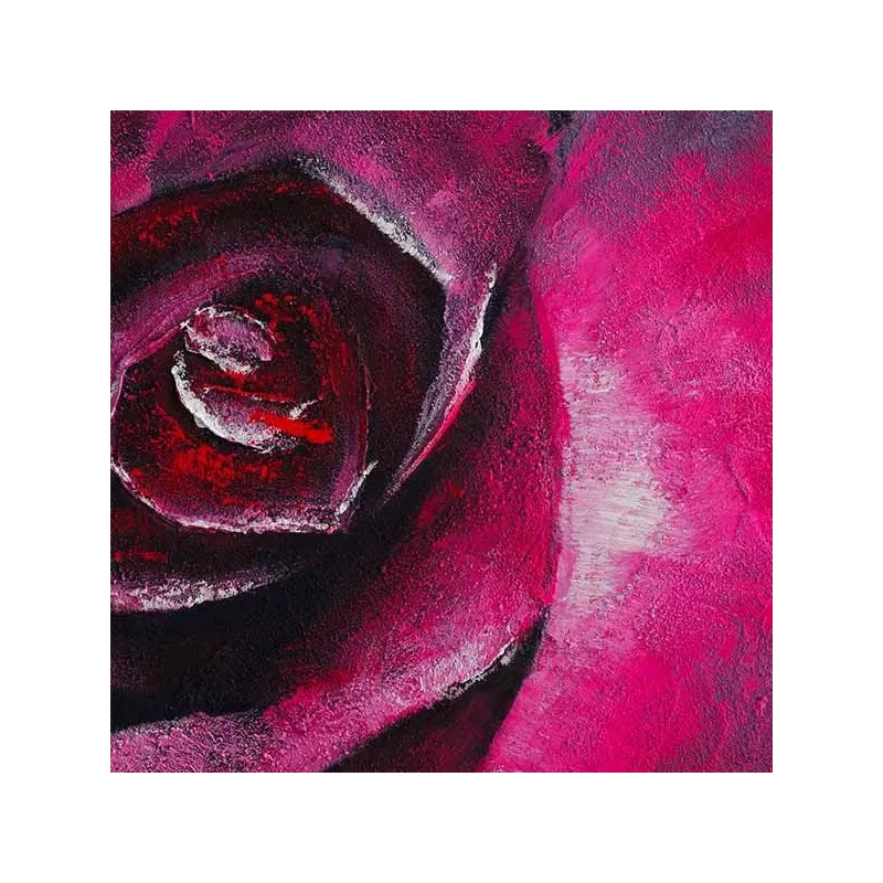 Pintura floral, rosa evanescente 100 x 100 cm
