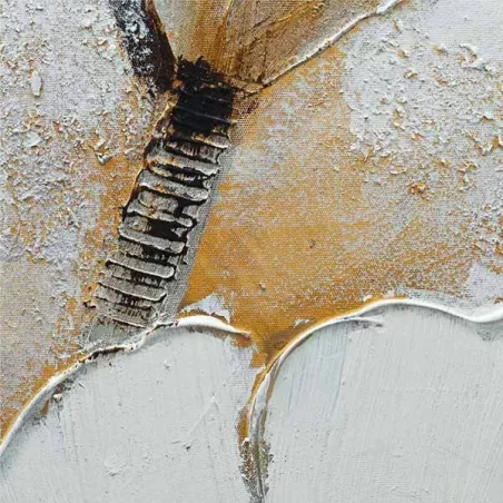 Flor de campo blanca, pintura 50 x 150 cm