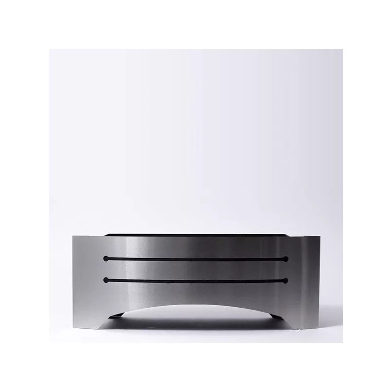 Estufa decorativa sin leña Razor, chimenea de pie Color Acero inoxidable cepillado