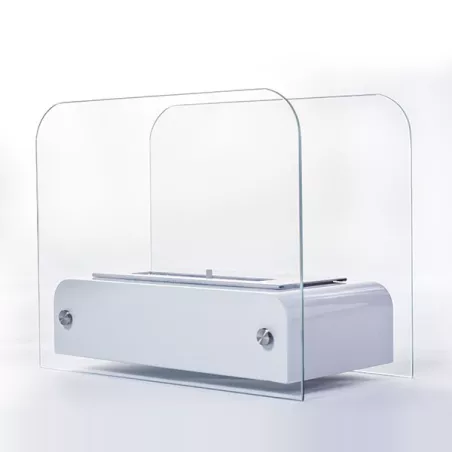 Chimenea de etanol de sobremesa Toast, mini chimenea Color Blanco