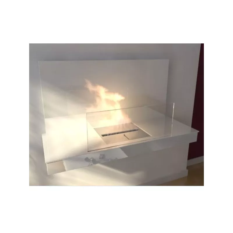 Chimenea de etanol Oslo XL mural o independiente Color Blanco