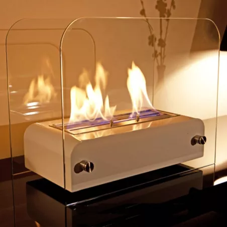 Chimenea de etanol de sobremesa Toast, mini chimenea Color Negro