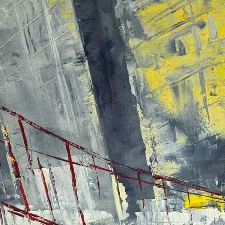 Pintura urbana puente golden gate 120 x 180