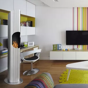 Chimenea de etanol cilíndrica Loft : Wikao