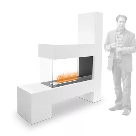 Gran chimenea Montecarle 8.000 vatios : Wikao Color Blanco