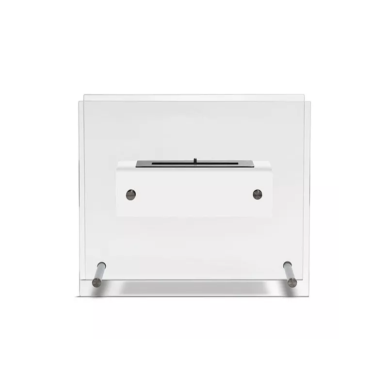 Chimenea acristalada de etanol Zen de pie : Wikao Color Blanco