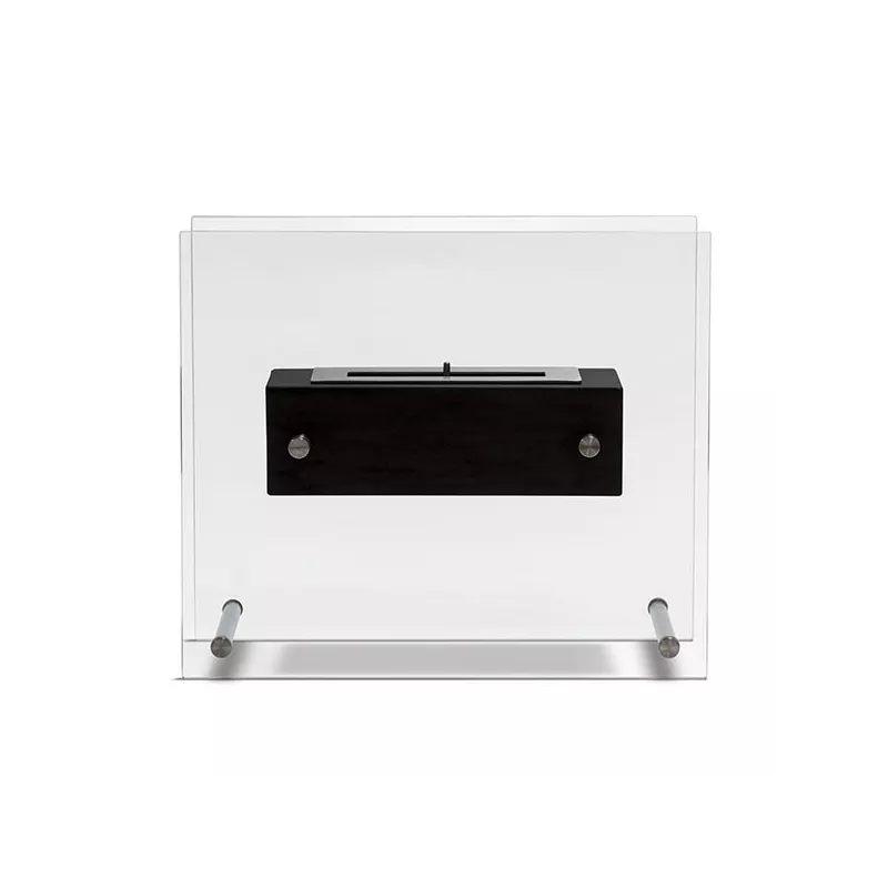 Chimenea acristalada de etanol Zen de pie : Wikao Color Negro
