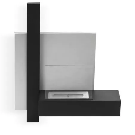 Melrose Chimenea mural de etanol : Wikao Color Negro