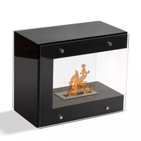 Chimenea de diseño de etanol de pie Torino Color Negro