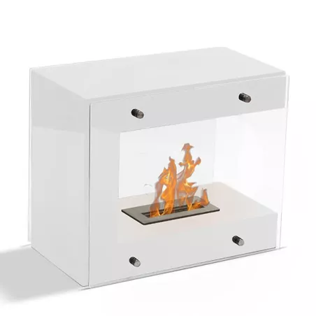 Chimenea de diseño de etanol de pie Torino Color Blanco