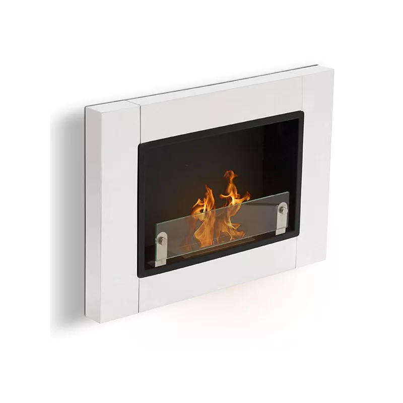 Chimenea mural de 1 quemador Angel Color Blanco