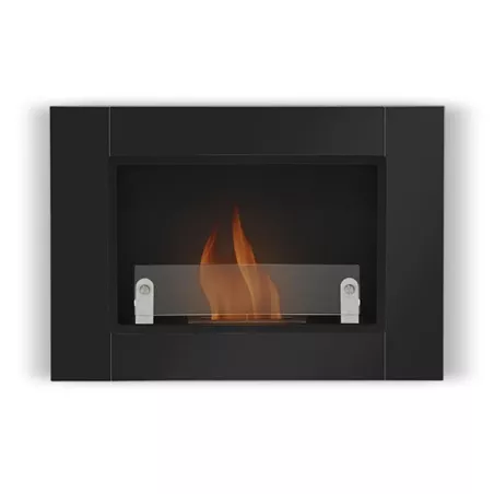 Chimenea mural de 1 quemador Angel Color Negro