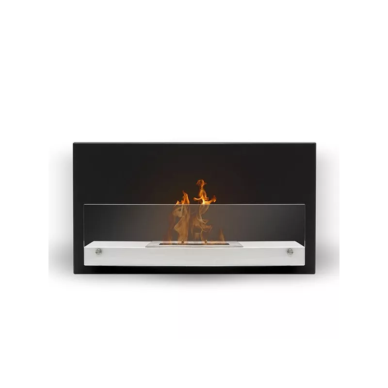 Chimenea de etanol mural Riad, 2700 vatios Color Negro
