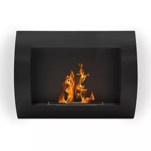 Chimenea de etanol de pared Solo negro