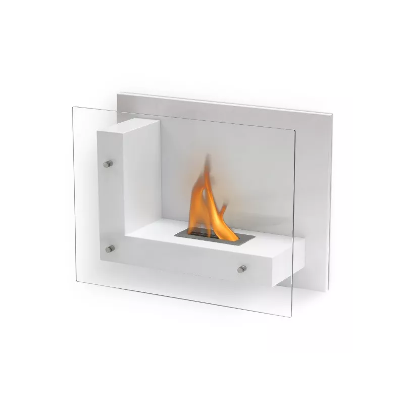 BrisbaneElegante chimenea de etanol , 2700 vatios Color Blanco