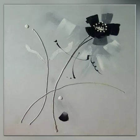 Pintura caligráfica de flores
