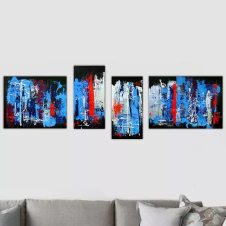 Cuadríptico de arte pop, estilo Rauschenberg