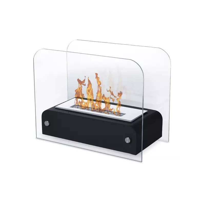 Chimenea de etanol de sobremesa Toast, mini chimenea Color Negro