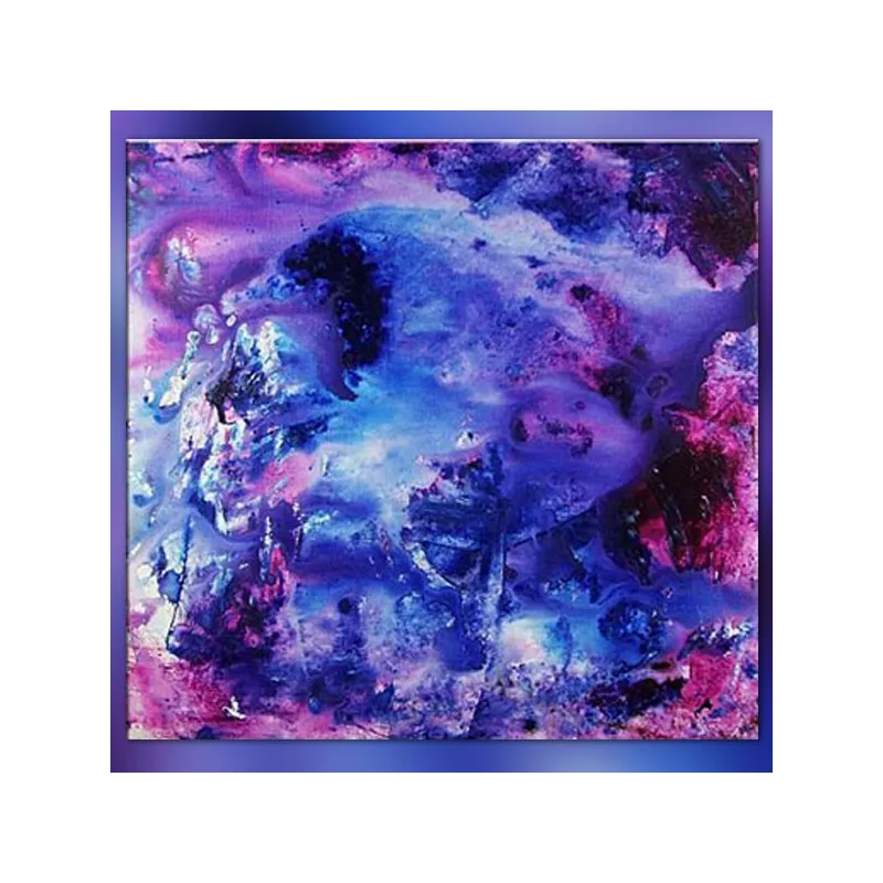 Lienzo morado y azul 60x60