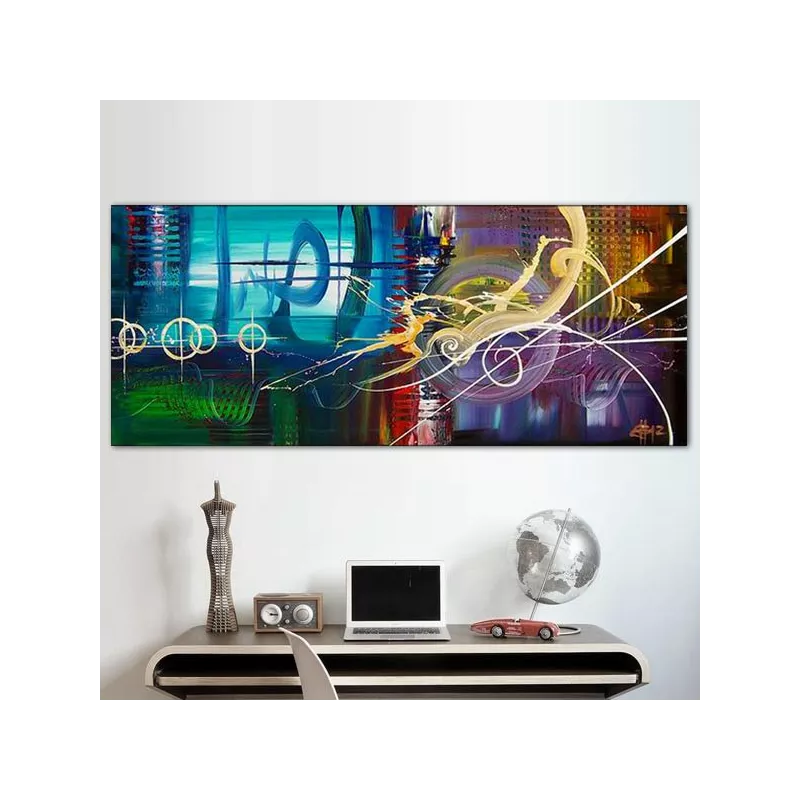 Paisaje onírico, vista de un sueño en un cuadro, 60x90 cm