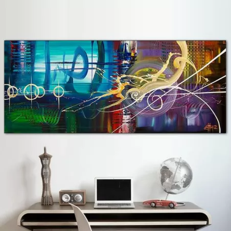 Paisaje onírico, vista de un sueño en un cuadro, 60x90 cm