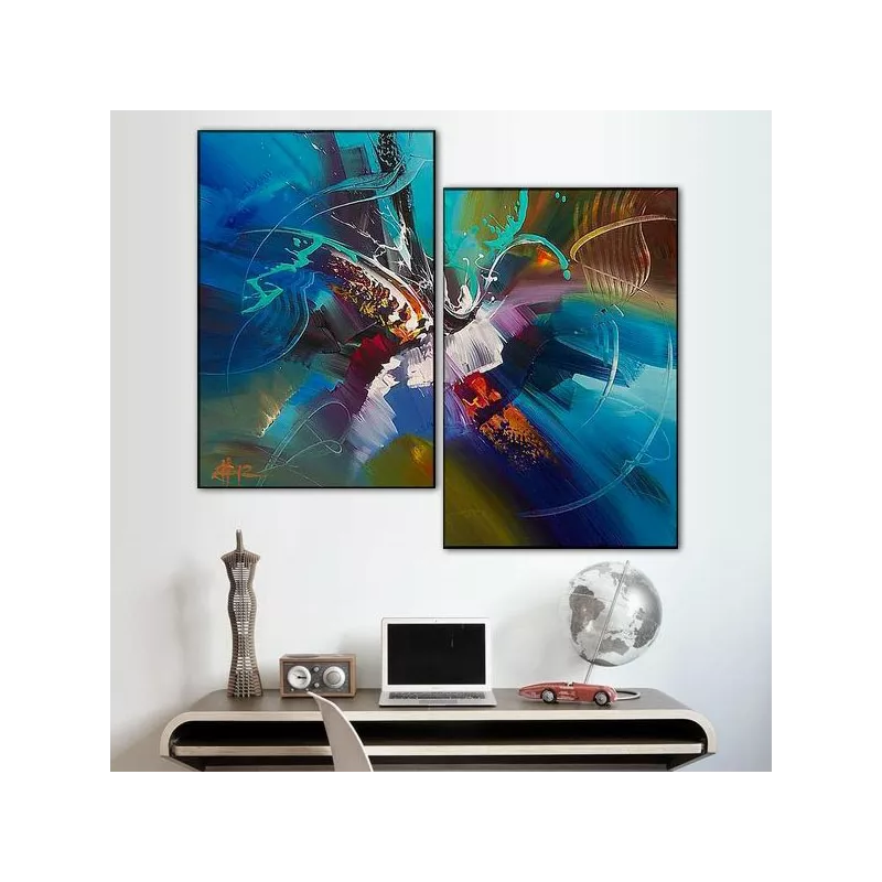 Díptico azul 50x70 cm
