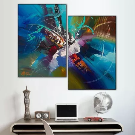 Díptico azul 50x70 cm