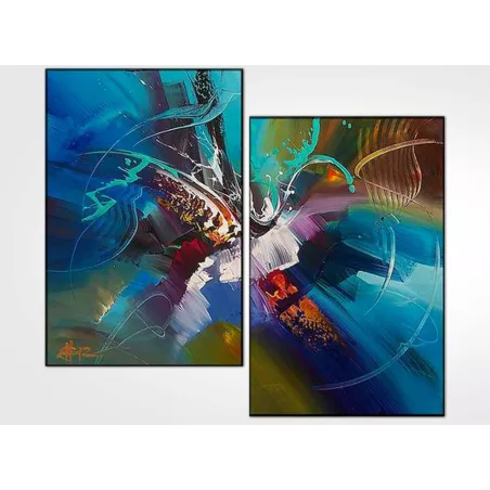 Díptico azul 50x70 cm