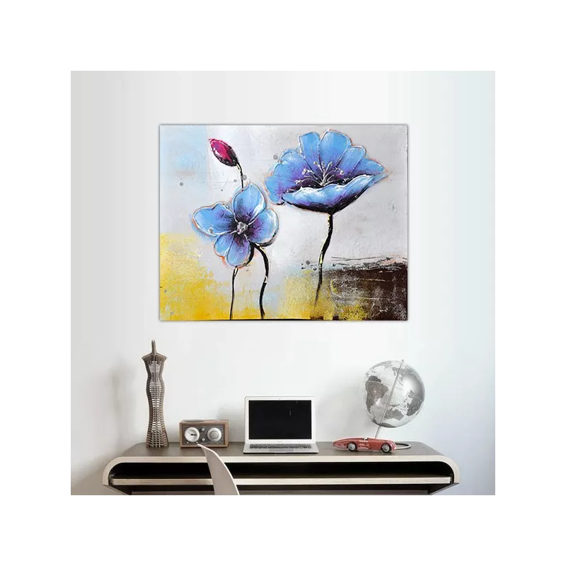 Composición floral moderna, cuadro cuadrado