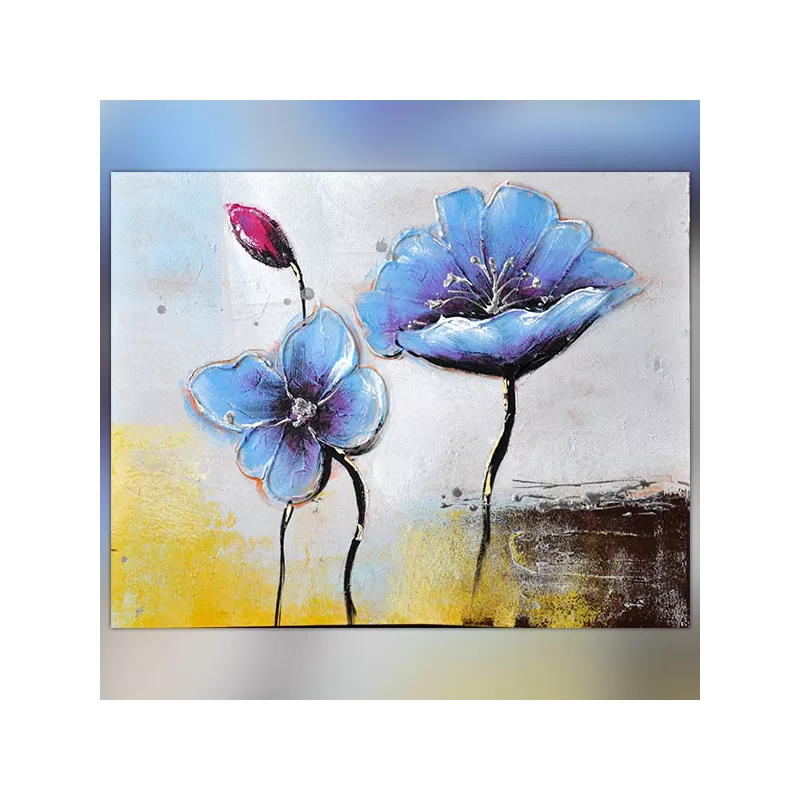 Composición floral moderna, cuadro cuadrado