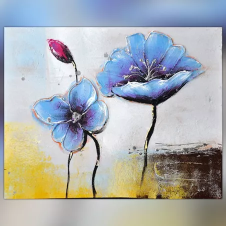Composición floral moderna, cuadro cuadrado