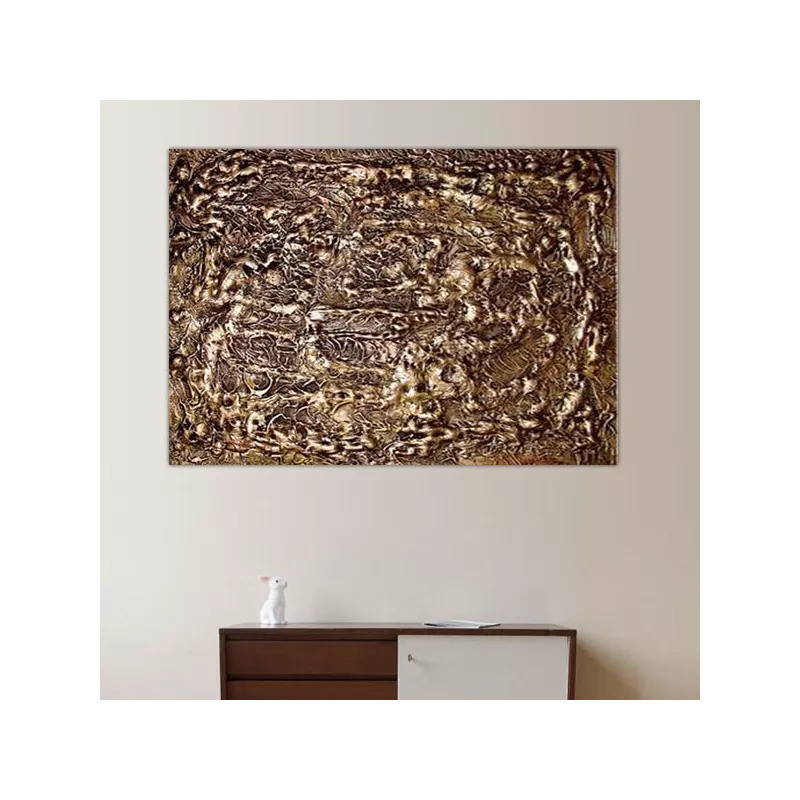 Pintura en bronce, panel decorativo 60x80 cm
