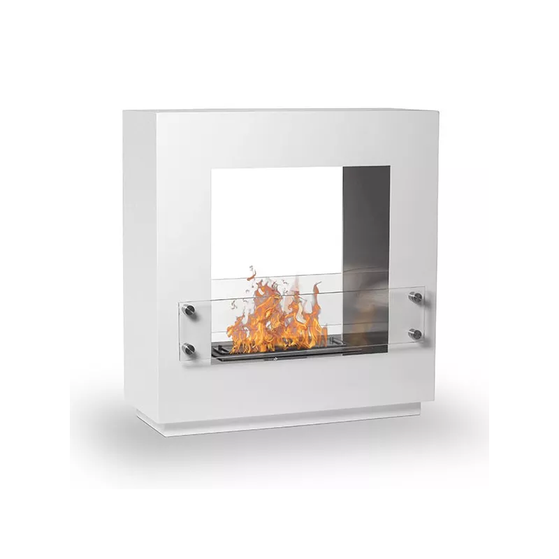 Chimenea cuadrada independiente Quasar 65x65x25 cm Color Blanco