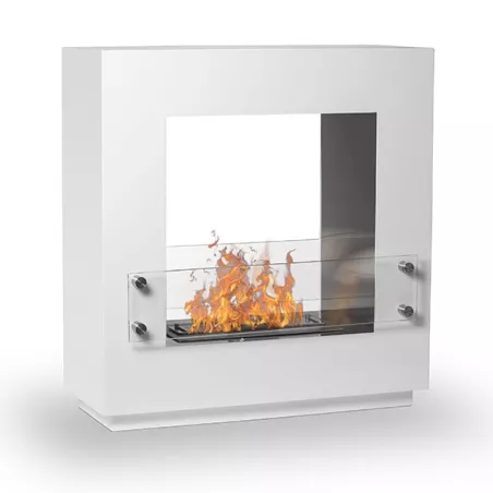 Chimenea cuadrada independiente Quasar 65x65x25 cm Color Blanco