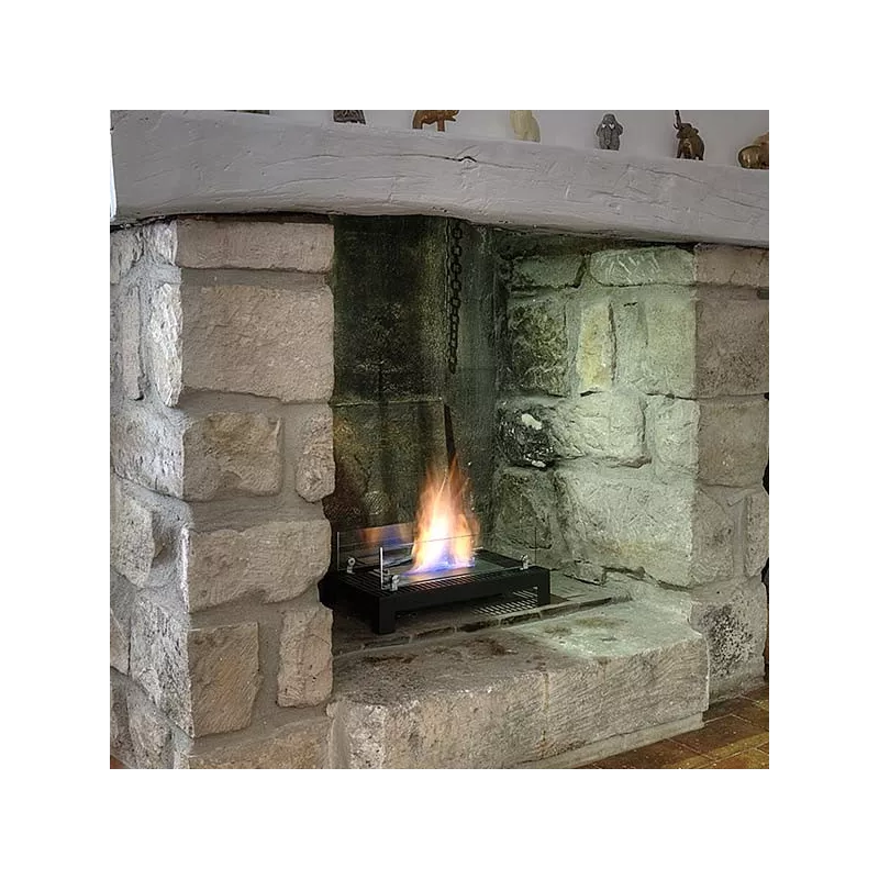 Estufa ecológica para renovar una vieja chimenea Color Negro