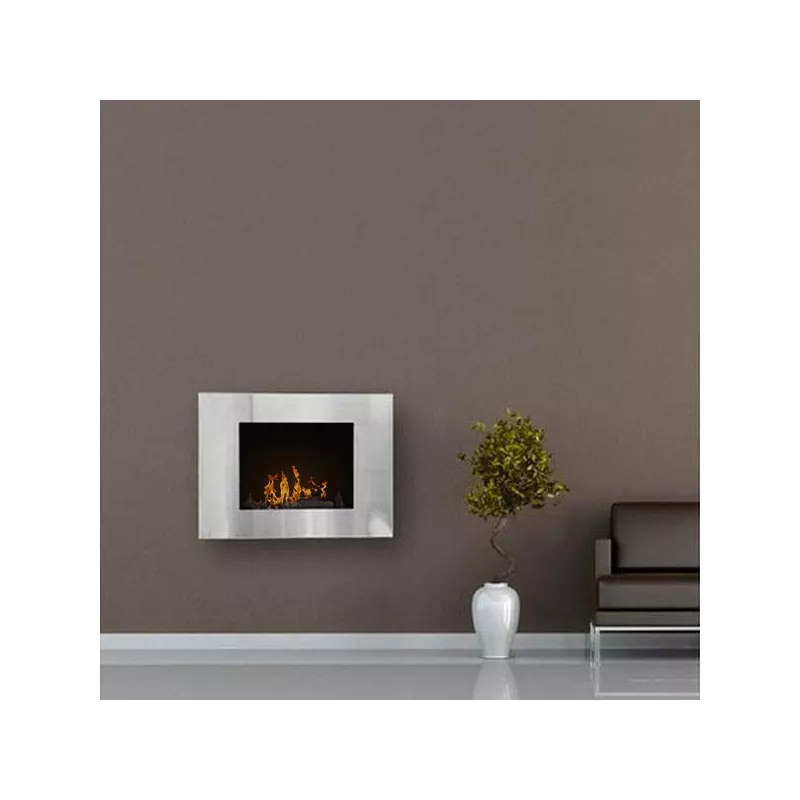 Firenox Chimenea bioetanol Vario, 80x59x18cm Color Acero inoxidable cepillado