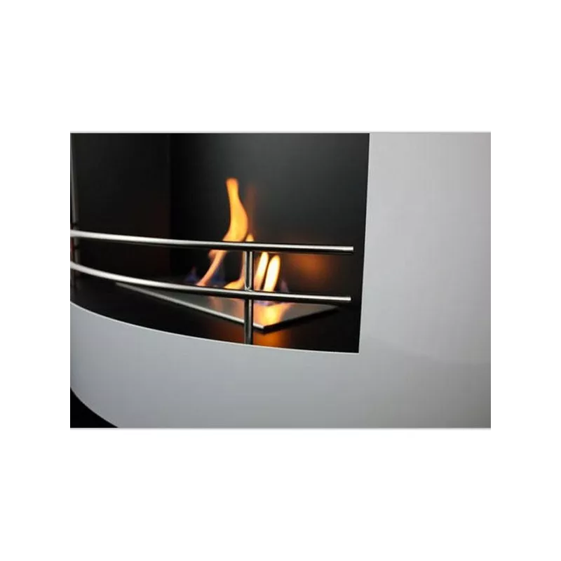 HarmonieChimenea de etanol , 84x27x68cm Color Blanco Quemador 2.2L/4kW