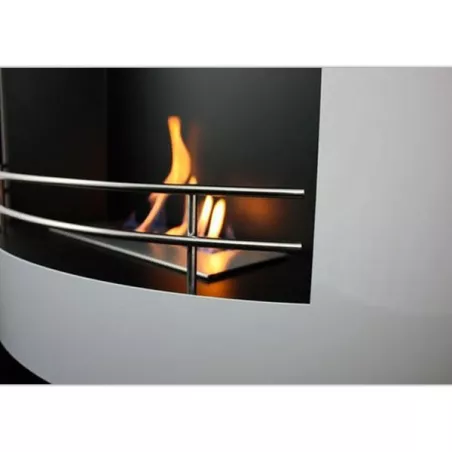 HarmonieChimenea de etanol , 84x27x68cm Color Blanco Quemador 2.2L/4kW