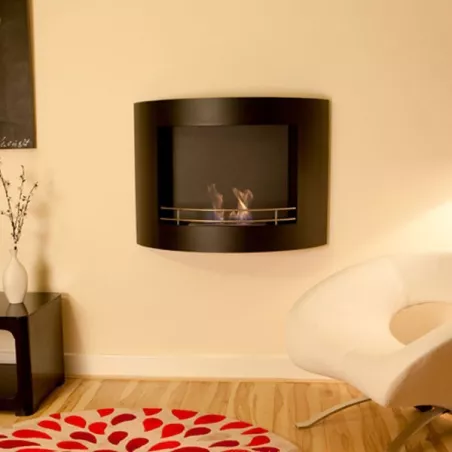 HarmonieChimenea de etanol , 84x27x68cm Color Blanco Quemador 2.2L/4kW