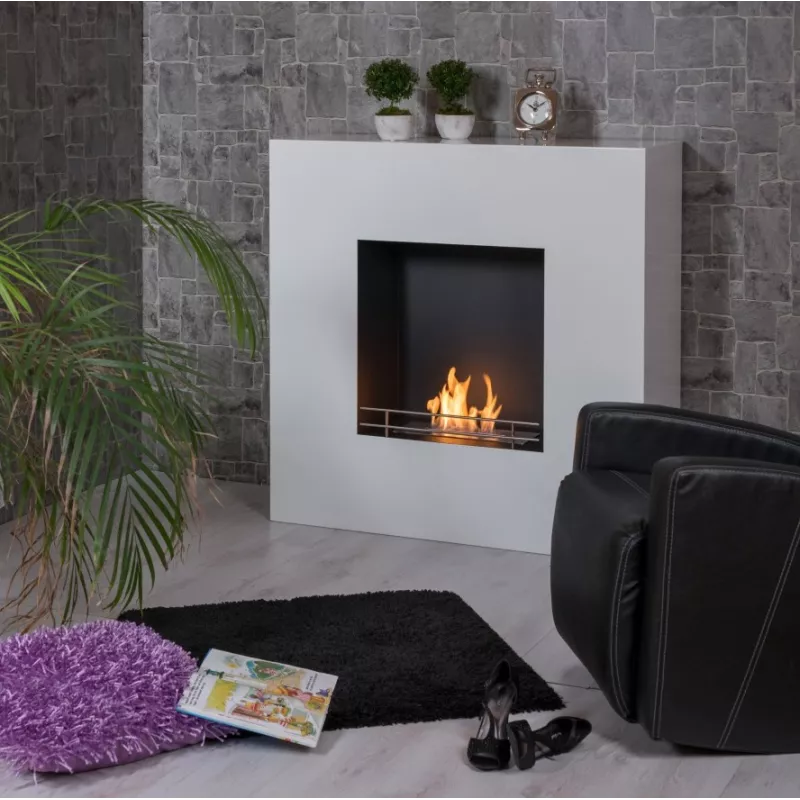 Gran chimenea de etanol Elite Color Blanco