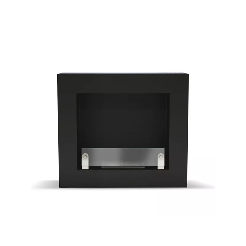 Brescia, estufa mural de etanol Color Negro