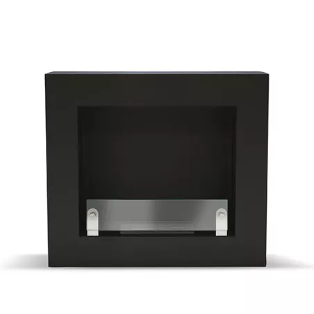 Brescia, estufa mural de etanol Color Negro