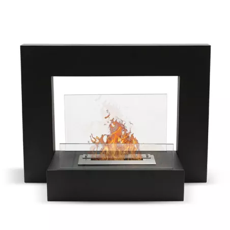 Lungola chimenea de biodiseño Color Negro Quemador 1.5L/3kW
