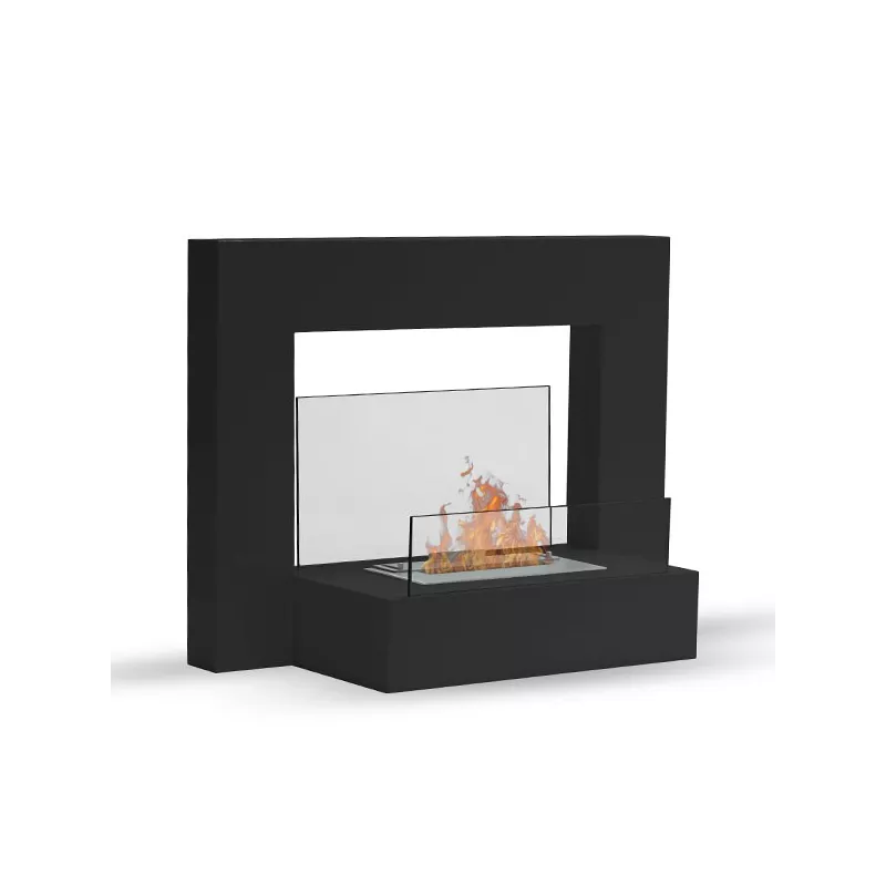 Lungola chimenea de biodiseño Color Negro Quemador 1.5L/3kW