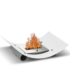 Chimenea de etanol blanca Plate