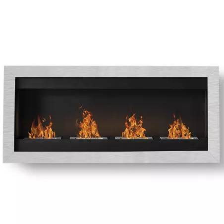 SevenFire Chimenea de etanol XL 4 quemadores Color Acero inoxidable cepillado Tamaño 4 quemadores