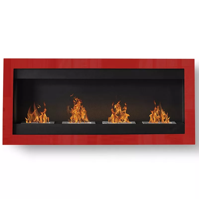 SevenFire Chimenea de etanol XL 4 quemadores Color Rojo Tamaño 4 quemadores