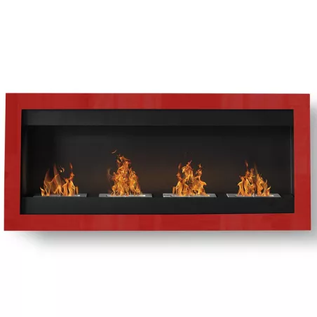 SevenFire Chimenea de etanol XL 4 quemadores Color Rojo Tamaño 4 quemadores