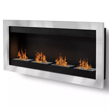 SevenFire Chimenea de etanol XL 4 quemadores Color Acero inoxidable cepillado Tamaño 4 quemadores